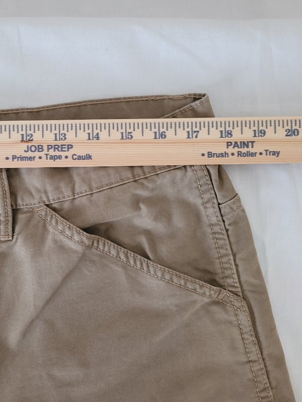 Khaki Carpenter Pants Mens Dark Tan 36x30 - Picture 8 of 14